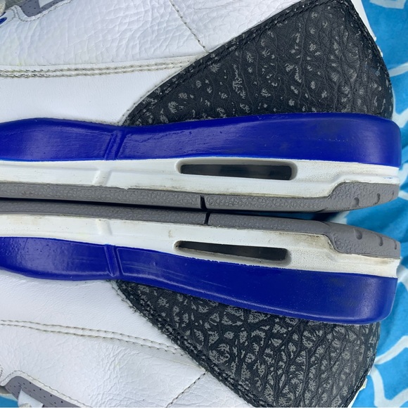 Nike Women’s size 8 Air Jordan 3 racer blue retro og Wmns cement grey sneakers - Picture 11 of 11